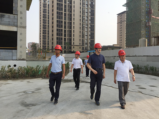 买球(中国)董事长黄道元陪同千处长察看施工现场